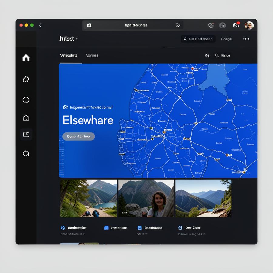 Elsewhere app interface